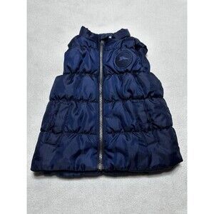 Tommy Bahama Puffer Vest Jacket Size 2T Unisex Navy Blue Full Zip Sleeveless